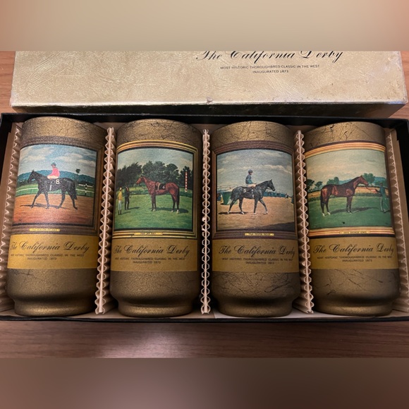 Vintage California Derby Boxed Drinkware Set - Picture 2 of 3